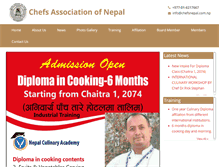 Tablet Screenshot of chefsnepal.com.np